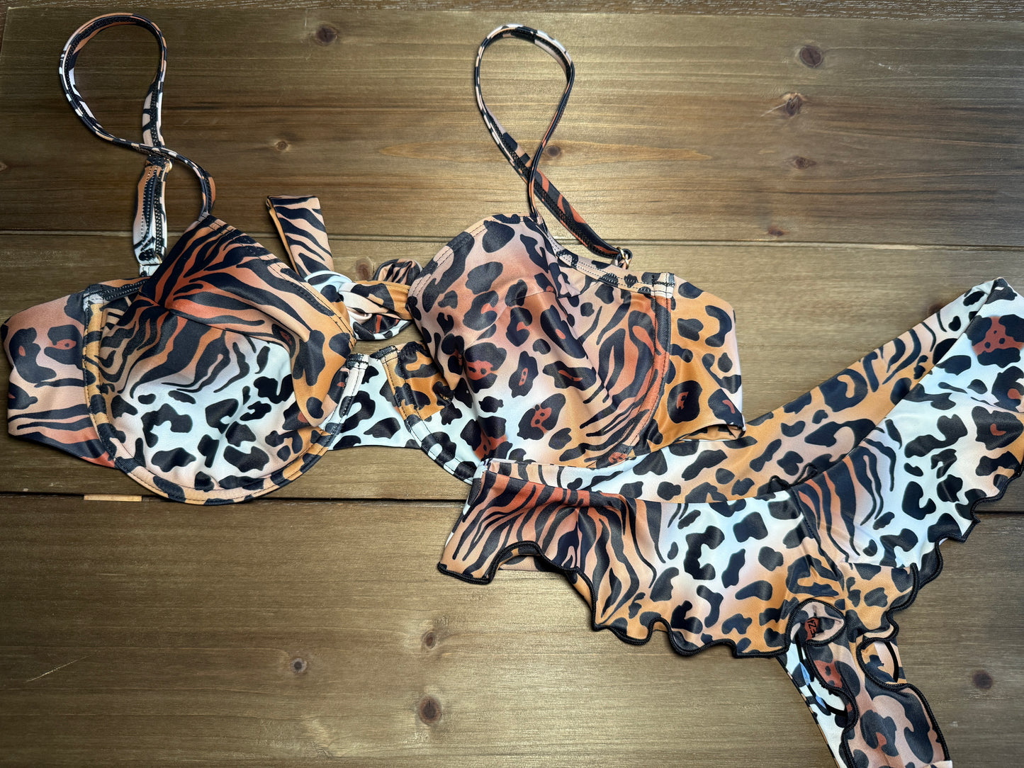 Panthera Ruffled Bikini Bottom