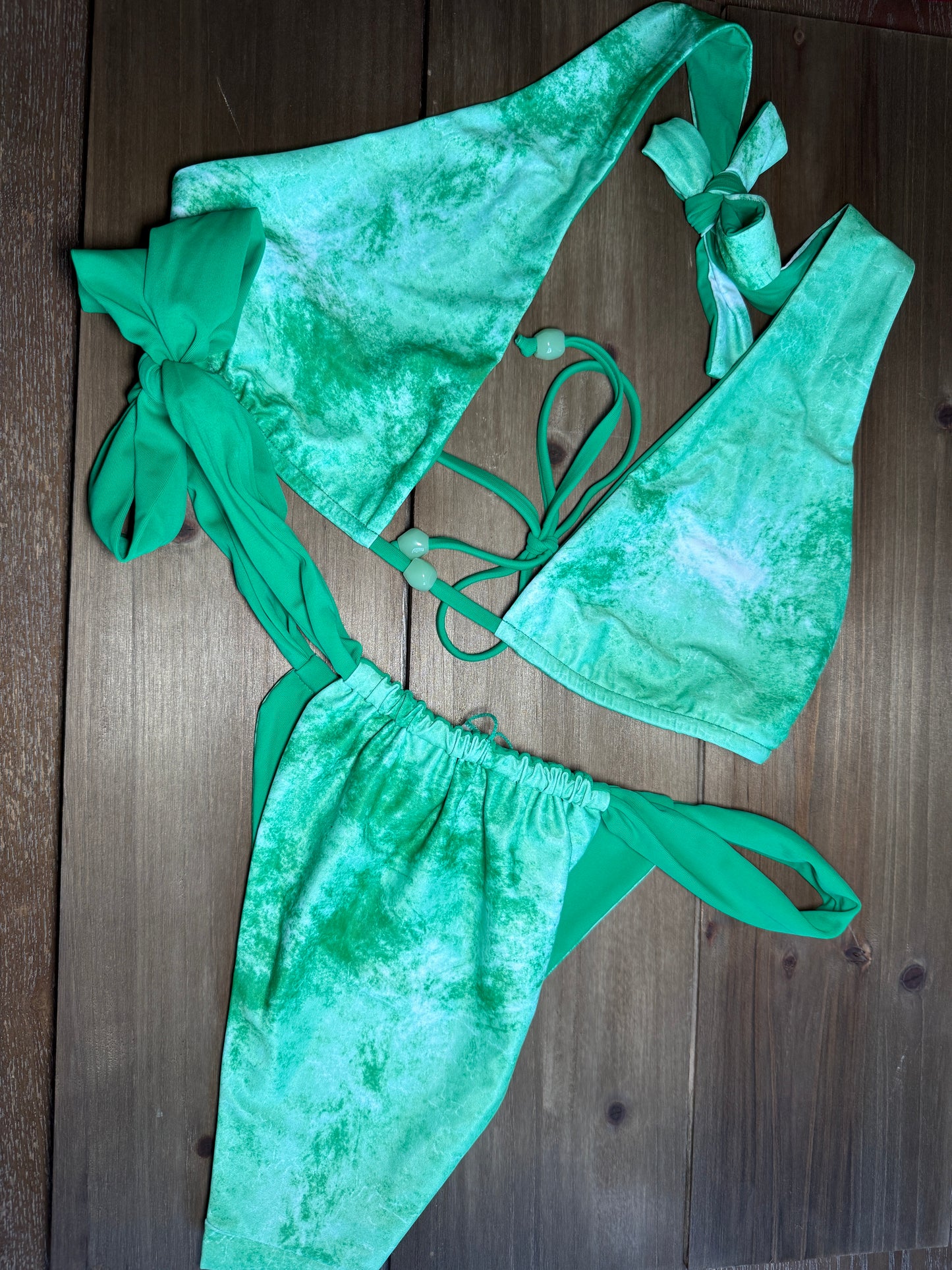 Sea Foam Thick Halter Bikini Top