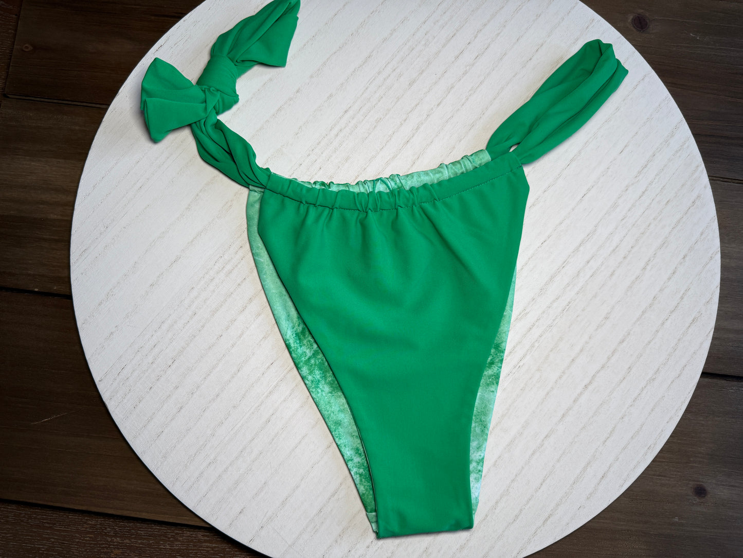 Sea Foam Single Side Tie Adjustable Bottom