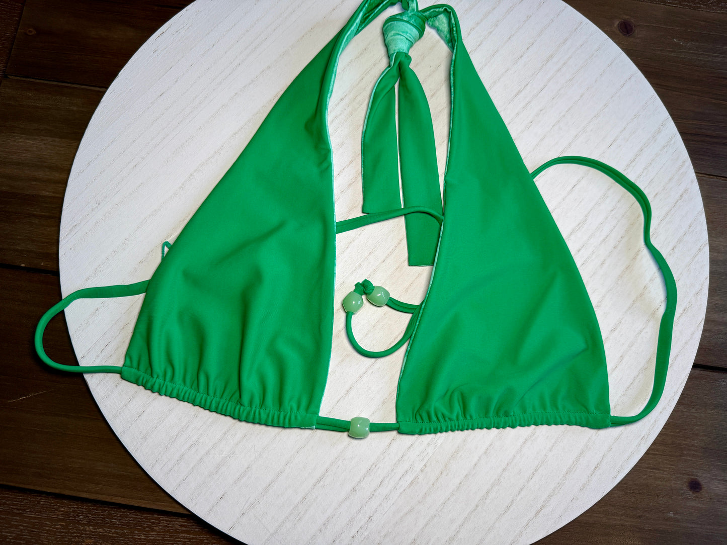 Sea Foam Thick Halter Bikini Top